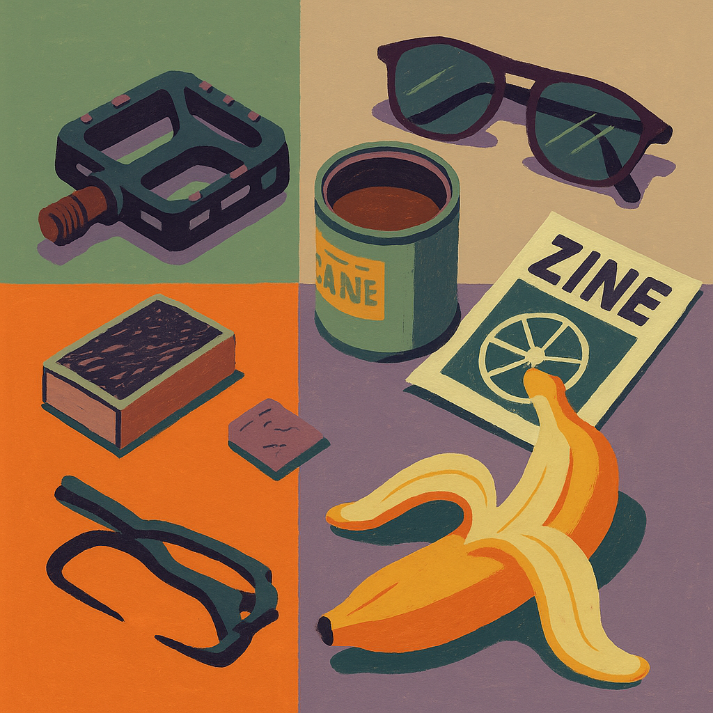 Postmodern Still Life with Bold Orange